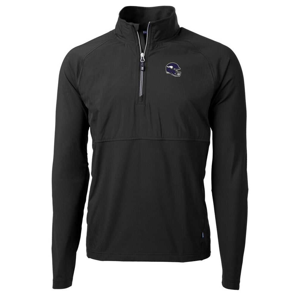 NFL Minnesota Vikings Cutter & Buck Helmet Adapt Eco Knit Hybrid Recycled Quarter-Zip Pullover Top