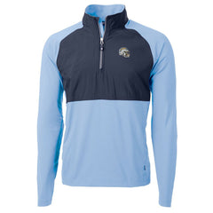 NFL Los Angeles Chargers Cutter & Buck Helmet Adapt Eco Knit Hybrid Recycled Quarter-Zip Pullover Top