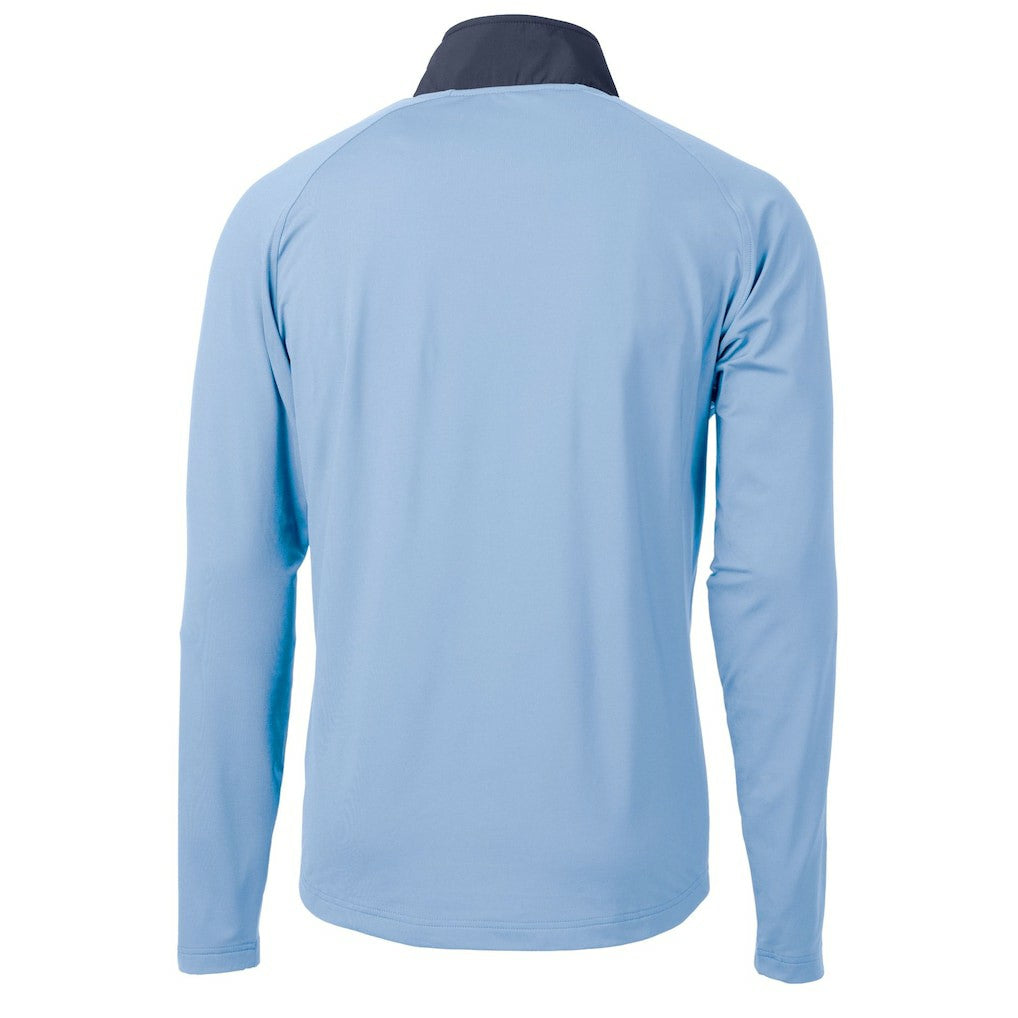 NFL Los Angeles Chargers Cutter & Buck Helmet Adapt Eco Knit Hybrid Recycled Quarter-Zip Pullover Top