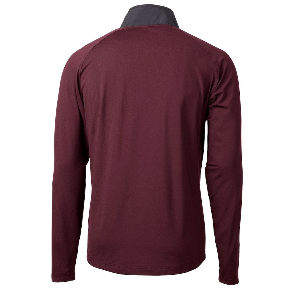 NFL Washington Commanders Cutter & Buck Helmet Adapt Eco Knit Hybrid Recycled Quarter-Zip Pullover Top