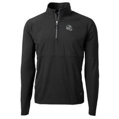 NFL Carolina Panthers Cutter & Buck Helmet Adapt Eco Knit Hybrid Recycled Quarter-Zip Pullover Top