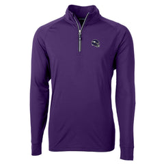 NFL Minnesota Vikings Cutter & Buck Helmet Adapt Eco Knit Stretch Recycled Quarter-Zip Pullover Top