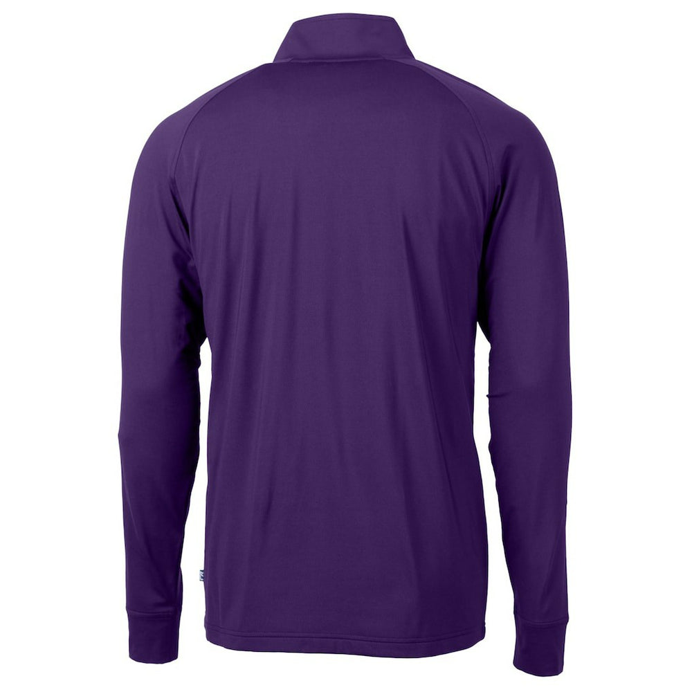 NFL Minnesota Vikings Cutter & Buck Helmet Adapt Eco Knit Stretch Recycled Quarter-Zip Pullover Top