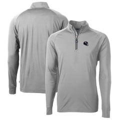 NFL Chicago Bears Cutter & Buck Helmet Adapt Eco Knit Stretch Recycled Quarter-Zip Pullover Top