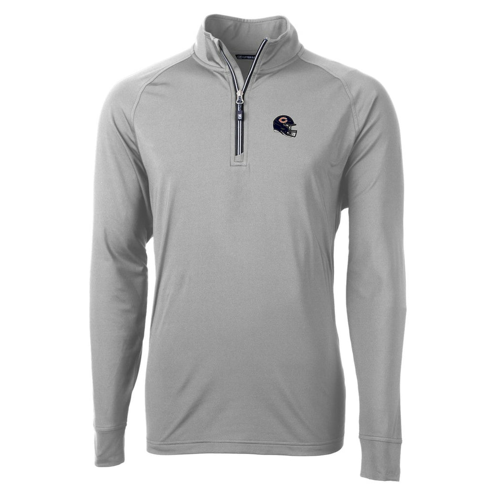 NFL Chicago Bears Cutter & Buck Helmet Adapt Eco Knit Stretch Recycled Quarter-Zip Pullover Top