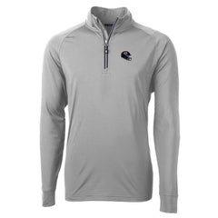 NFL Chicago Bears Cutter & Buck Helmet Adapt Eco Knit Stretch Recycled Quarter-Zip Pullover Top