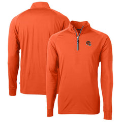 NFL Cincinnati Bengals Cutter & Buck Helmet Adapt Eco Knit Stretch Recycled Quarter-Zip Pullover Top