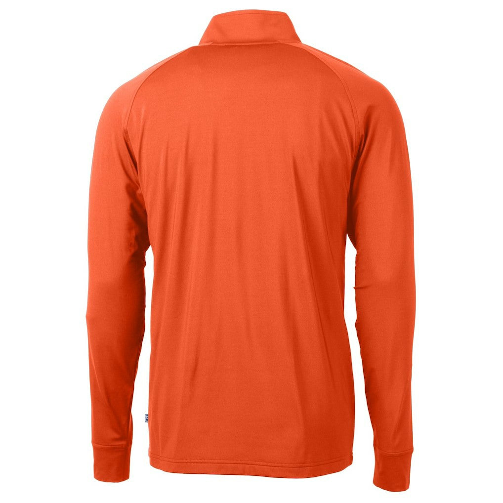 NFL Cincinnati Bengals Cutter & Buck Helmet Adapt Eco Knit Stretch Recycled Quarter-Zip Pullover Top