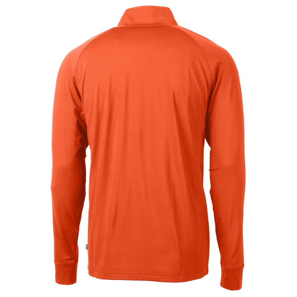 NFL Cincinnati Bengals Cutter & Buck Helmet Adapt Eco Knit Stretch Recycled Quarter-Zip Pullover Top