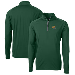NFL Green Bay Packers Cutter & Buck Helmet Adapt Eco Knit Stretch Recycled Quarter-Zip Pullover Top