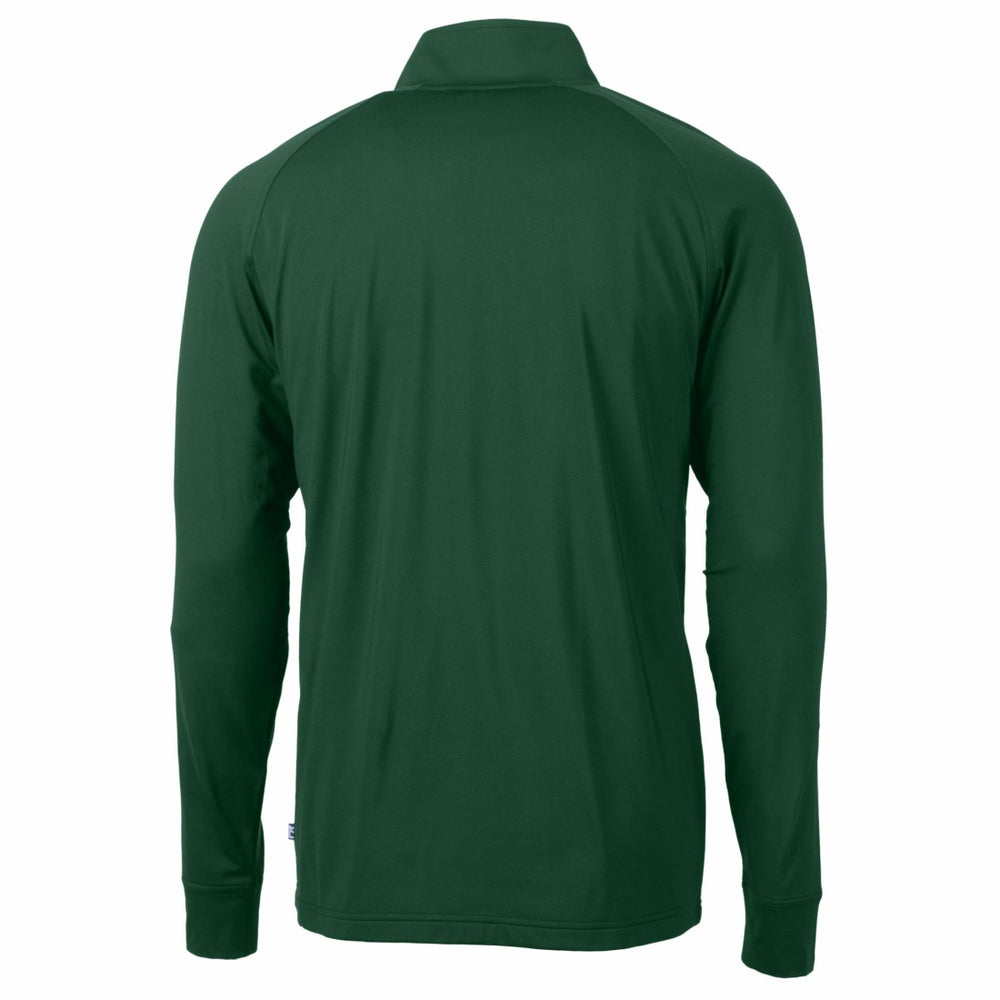 NFL Green Bay Packers Cutter & Buck Helmet Adapt Eco Knit Stretch Recycled Quarter-Zip Pullover Top