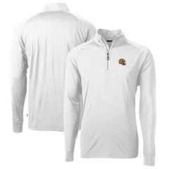NFL Green Bay Packers Cutter & Buck Helmet Adapt Eco Knit Stretch Recycled Quarter-Zip Pullover Top