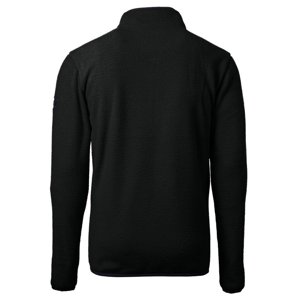 NFL Minnesota Vikings Cutter & Buck Helmet Cascade Eco Sherpa Fleece Quarter-Zip Pullover Jacket