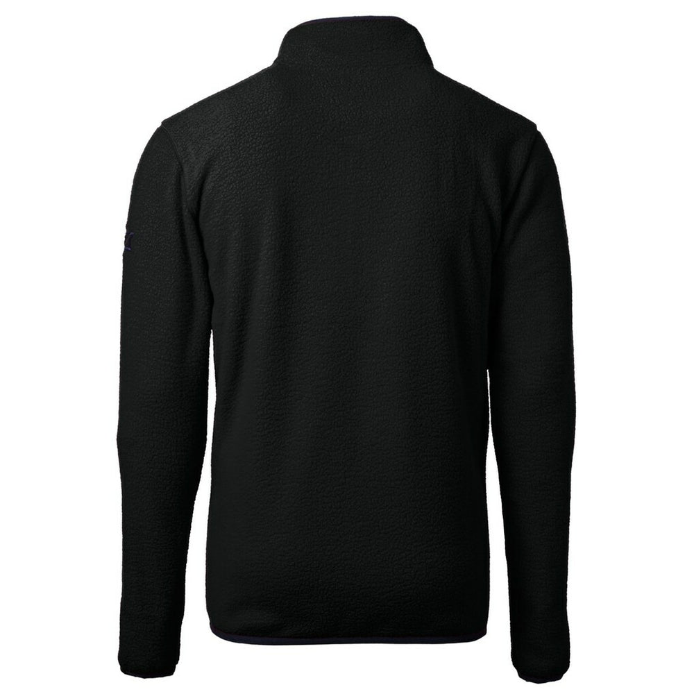 NFL Minnesota Vikings Cutter & Buck Helmet Cascade Eco Sherpa Fleece Quarter-Zip Pullover Jacket