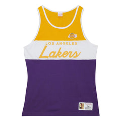 Los Angeles Lakers Special Script Tank Top - Purple | Mitchell & Ness on sale