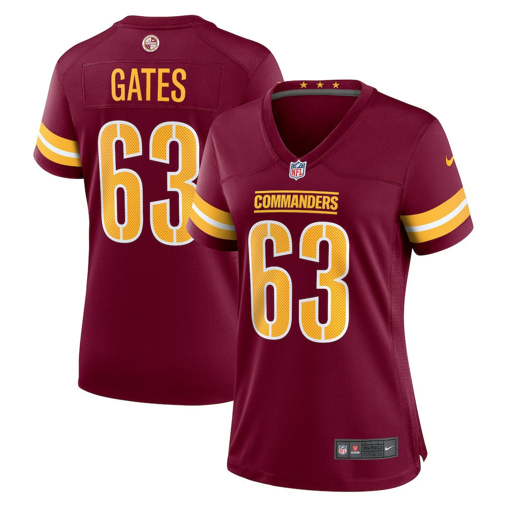 NFL Washington Commanders Nick Gates  Women's Game Player Jersey