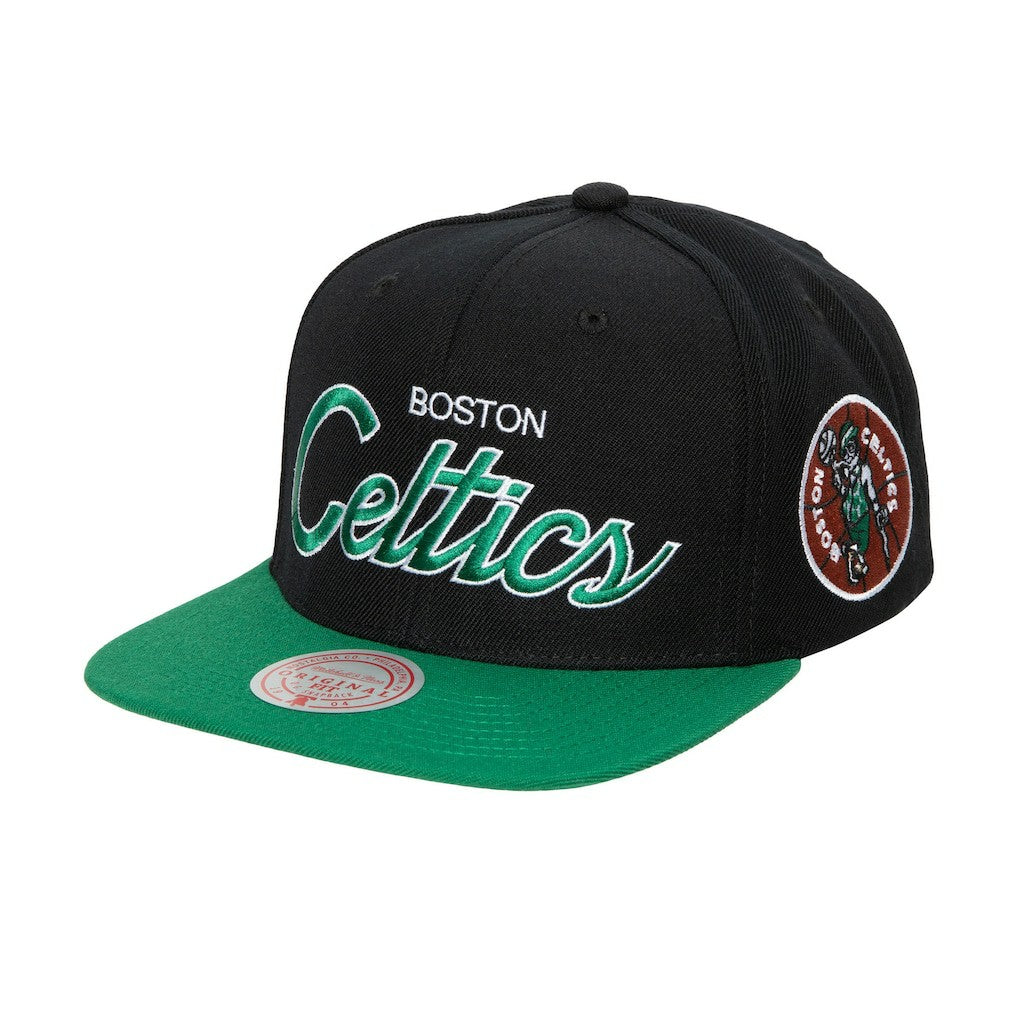 Boston Celtics Hardwood Classics MVP Team Script 2.0 Snapback Hat - Black | Mitchell & Ness cheap