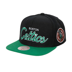 Boston Celtics Hardwood Classics MVP Team Script 2.0 Snapback Hat - Black | Mitchell & Ness cheap