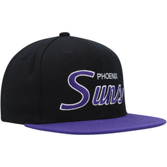 Phoenix Suns Hardwood Classics MVP Team Script 2.0 Snapback Hat - Black | Mitchell & Ness cheap