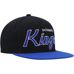 Sacramento Kings Hardwood Classics MVP Team Script 2.0 Snapback Hat - Black | Mitchell & Ness cheap