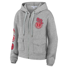 St. Louis Cardinals WEAR by Erin Andrews Women's Full-Zip Hoodie - Gray