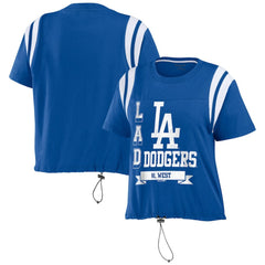 Los Angeles Dodgers WEAR by Erin Andrews Women's Cinched Colorblock T-Shirt - Royal