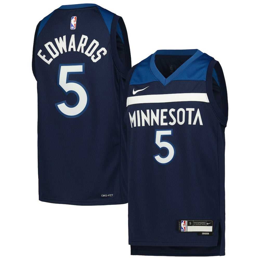 Anthony Edwards Minnesota Timberwolves Youth Swingman Jersey - Icon Edition - Navy | Nike discount