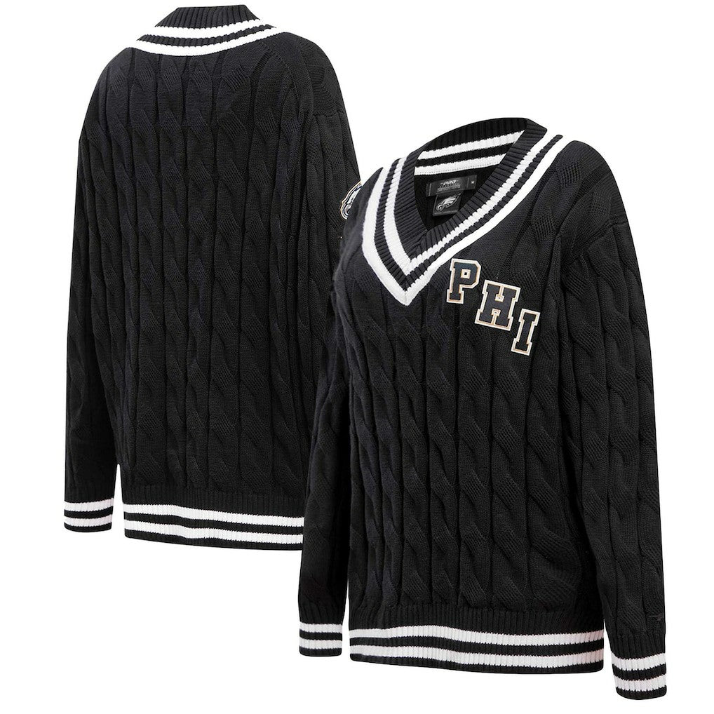 NFL Philadelphia Eagles Pro Standard Women's Prep V-Neck Pullover Sweater