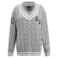 NFL Green Bay Packers Pro Standard Women's Prep V-Neck Pullover Sweater