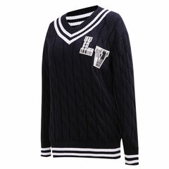 NFL Las Vegas Raiders Pro Standard Women's Prep V-Neck Pullover Sweater