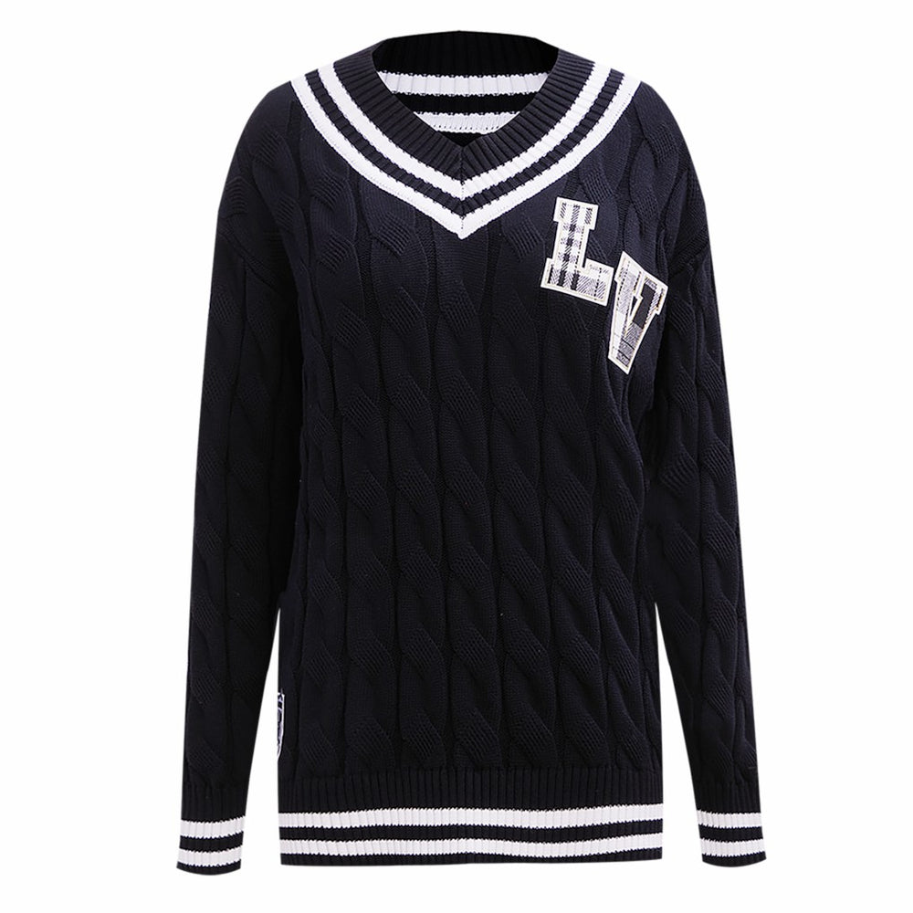 NFL Las Vegas Raiders Pro Standard Women's Prep V-Neck Pullover Sweater