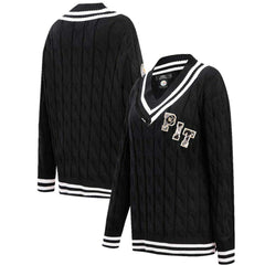 NFL Pittsburgh Steelers Pro Standard Women's Prep V-Neck Pullover Sweater