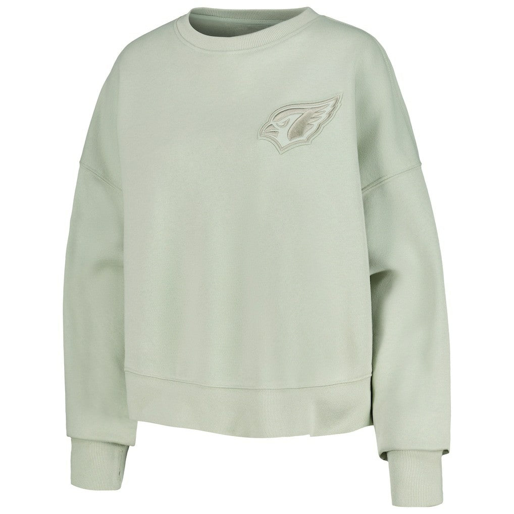 NFL Arizona Cardinals Pro Standard Women's Oversized Cropped Neutral Pullover Sweatshirt