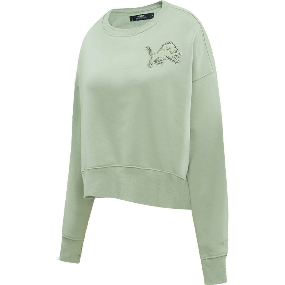 NFL Detroit Lions Pro Standard Women's Oversized Cropped Neutral Pullover Sweatshirt