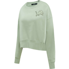 NFL Detroit Lions Pro Standard Women's Oversized Cropped Neutral Pullover Sweatshirt