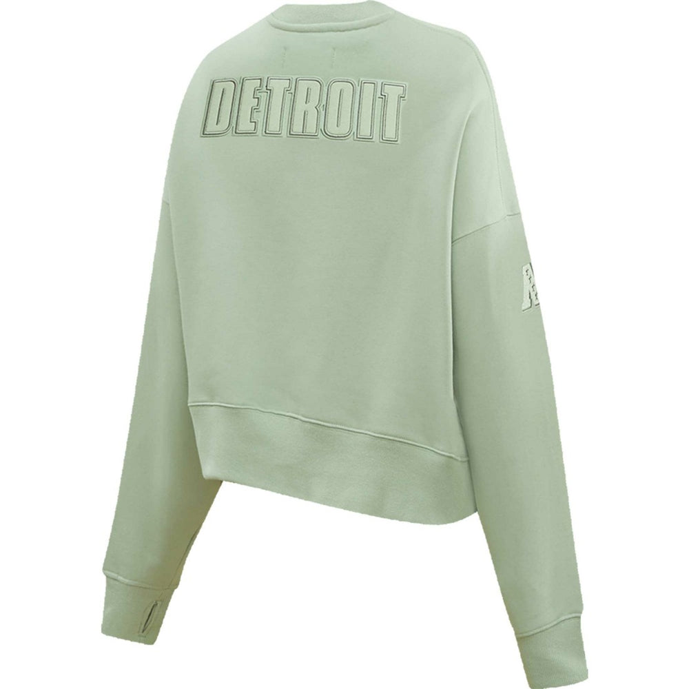 NFL Detroit Lions Pro Standard Women's Oversized Cropped Neutral Pullover Sweatshirt