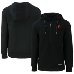 San Francisco Giants Cutter & Buck Roam Eco Half-Zip Recycled Pullover Hoodie - Black