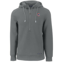 Chicago Cubs Cutter & Buck Roam Eco Half-Zip Recycled Pullover Hoodie - Gray