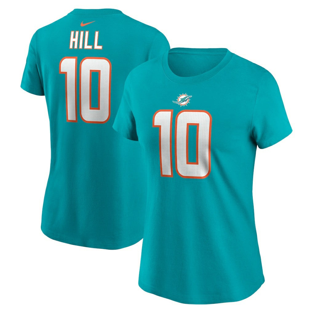 NFL Miami Dolphins Tyreek Hill  Women's Player Name & Number T-Shirt