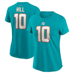 NFL Miami Dolphins Tyreek Hill  Women's Player Name & Number T-Shirt