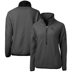 Colorado Rockies Cutter & Buck Women's Roam Cascade Eco Sherpa Fleece Half-Zip Pullover Jacket - Gray