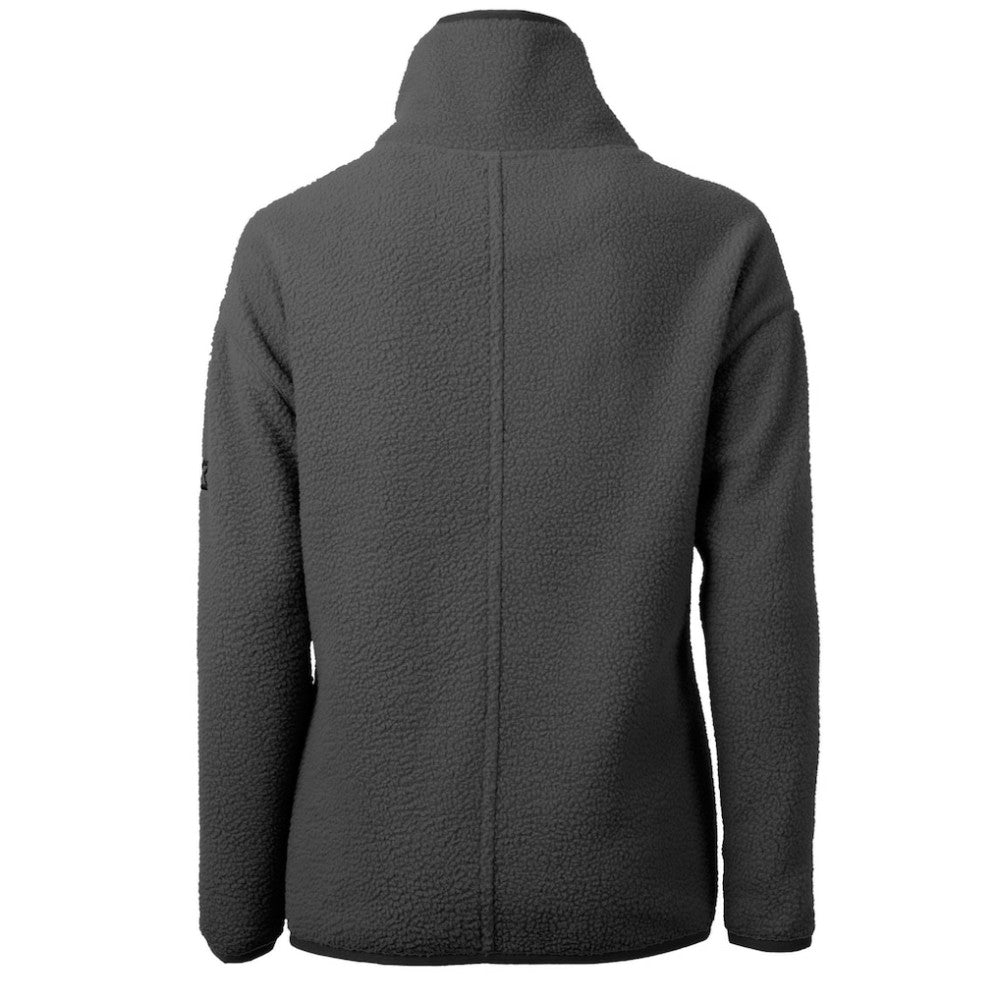 Colorado Rockies Cutter & Buck Women's Roam Cascade Eco Sherpa Fleece Half-Zip Pullover Jacket - Gray