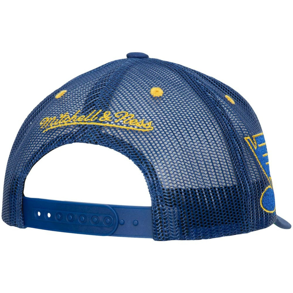 St. Louis Blues Mitchell & Ness Team Seal Trucker Snapback Hat