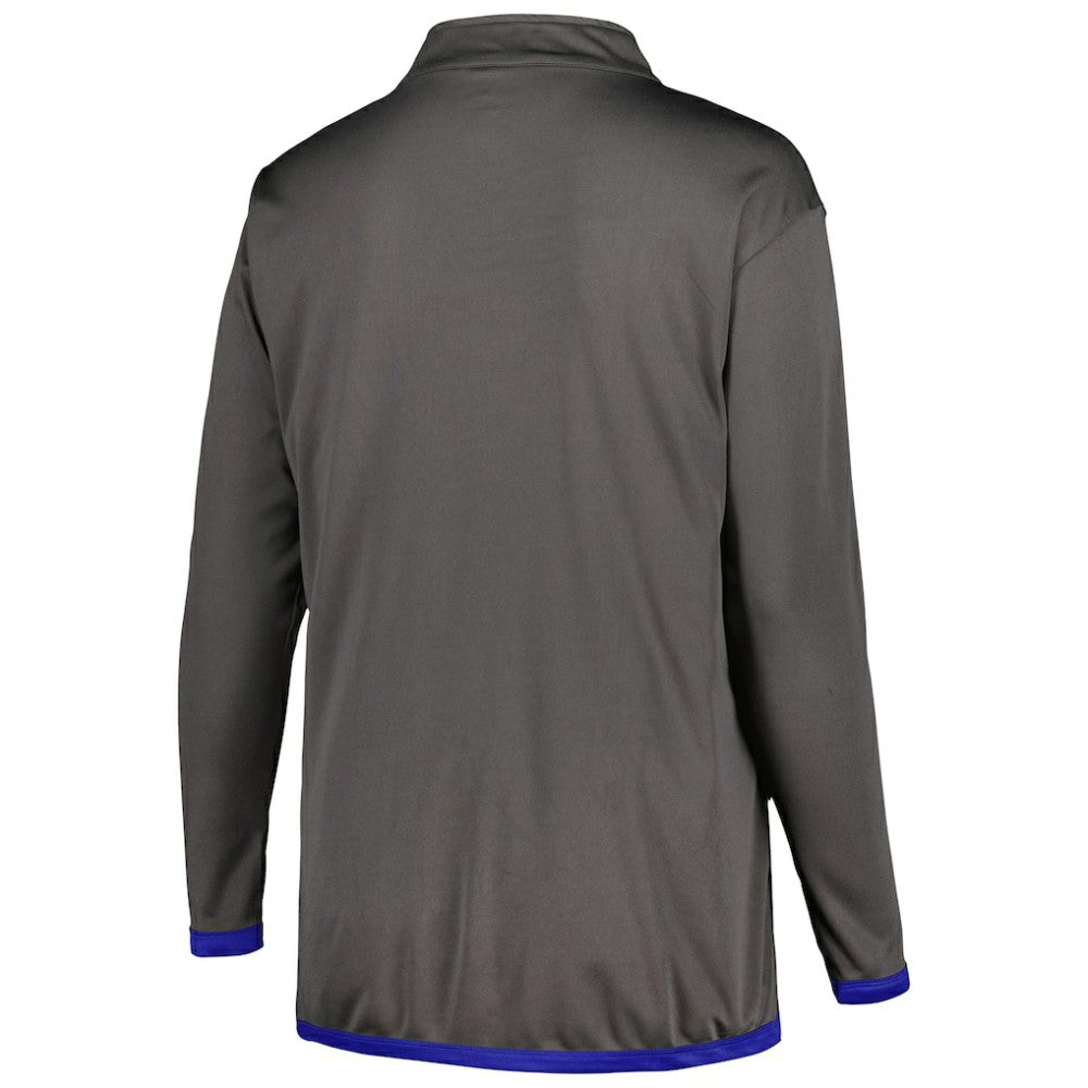 Los Angeles Dodgers Profile Women's Plus Size Quarter-Zip Jacket - Charcoal