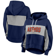 Houston Astros Profile Women's Plus Size Pullover Hoodie - Navy