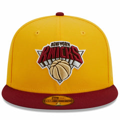 New York Knicks Fall Leaves 2-Tone 59FIFTY Fitted Hat - Yellow/Red | New Era on sale