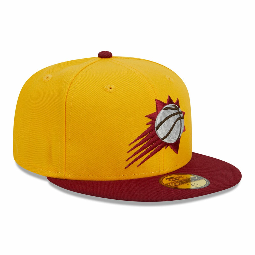Phoenix Suns Fall Leaves 2-Tone 59FIFTY Fitted Hat - Yellow/Red | New Era on sale