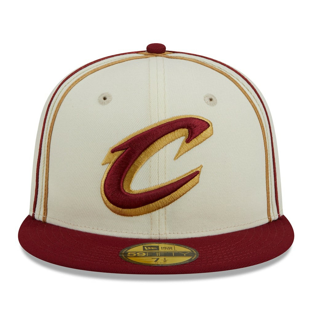 Cleveland Cavaliers Piping 2-Tone 59FIFTY Fitted Hat sale - Cream/Wine | New Era outlet