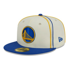 Golden State Warriors Piping 2-Tone 59FIFTY Fitted Hat sale - Cream/Royal | New Era cheap