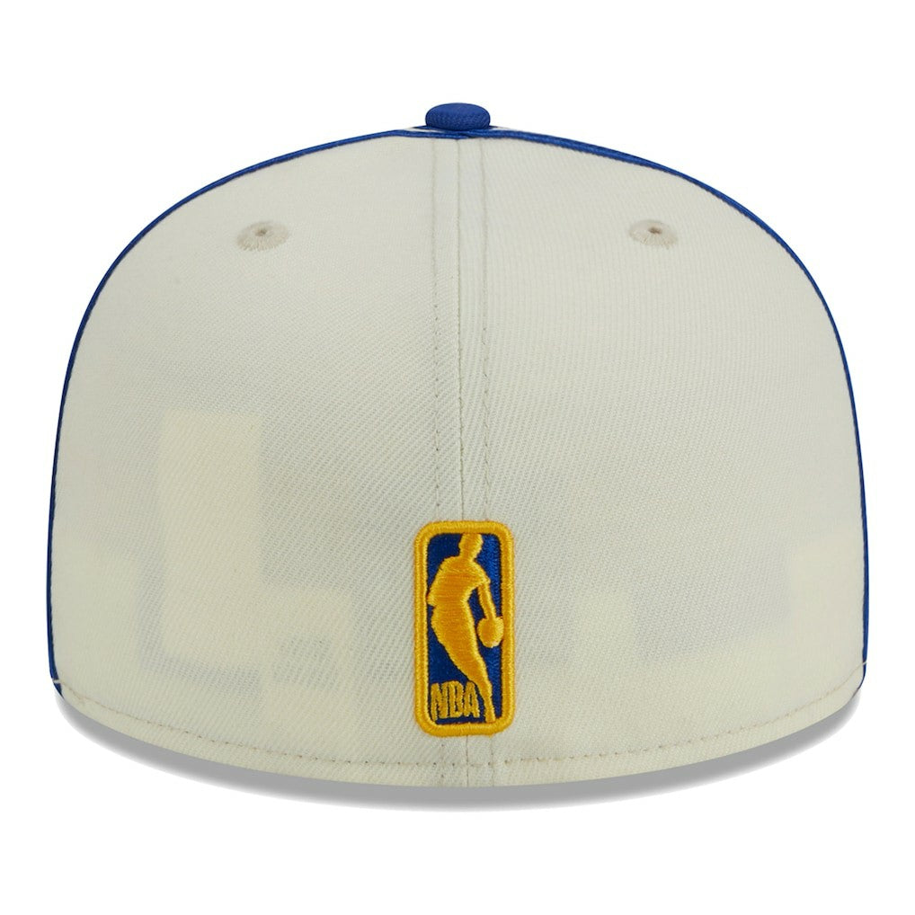 Golden State Warriors Piping 2-Tone 59FIFTY Fitted Hat sale - Cream/Royal | New Era cheap